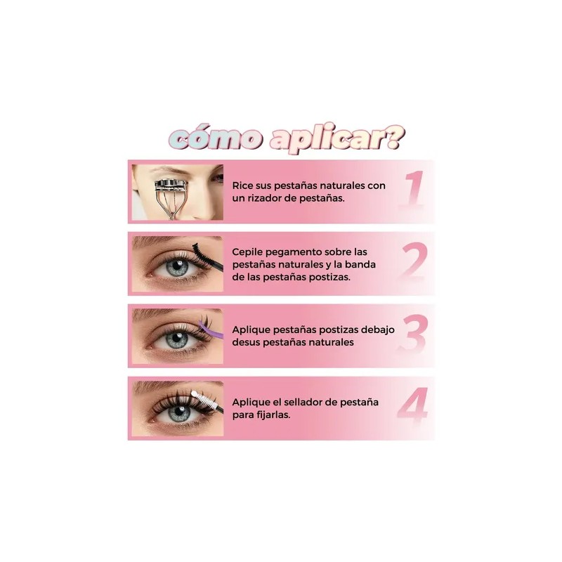 Kit De Extensiones De Pestañas Diy Naturales 8-18mm Itntfn