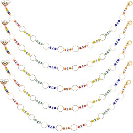 SUNNYCLUE 1 Box 6Pcs Knitting Chain Row Counters Cute Number 0~9 Beads Locking Crochet Stitch Marker Charms Enamel Rainbow Charm Removable Row Counting with Lobster Clasps for Crafts Sewing Weaving