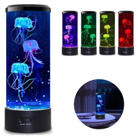 Jellyfish Lamp with 8 Adjustable Gradient LED Colors – Auto Power-Off & Timer Function Electric Jellyfish Aquarium for Home Decor, Ideal for Men, Women & Kids - [Large Size]