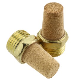 Air Pneumatic Muffler DGZZI 2PCS 1/2Inch Male Thread Sintered Bronze Exhaust Muffler Silencer, Long Pneumatic Air Compressor Exhaust Muffler