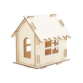 Fun Express DIY Unfinished Wood Gingerbread Houses, 12 Pieces