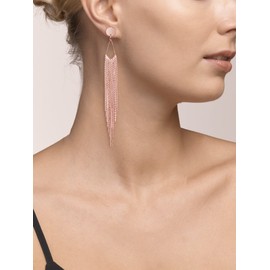 Long Tassel Earrings Gold Tassel Earrings for Women Gold Chain Drop Earrings Bride Earrings for Wedding Party New Year Jewelry Gifts