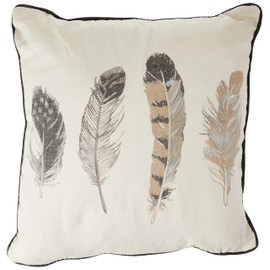 Fusion - Idaho - 100% Cotton Filled Cushion - 43x43 cm in Charcoal Grey