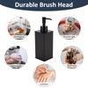 DAZI Soap Dispenser, Black, Refillable Standing Soap Dispenser, Premium Metal