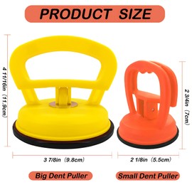 CROGOLLY Car Dent Puller, 3 Packs of Professional Grade Dent Removal Tools for Car Body Dents, Glass, Screens, Tiles, Mirrors, Car Body Hail Damage, Home Appliances Moving