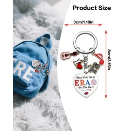 LOVE TS Music Keychain Theme Gift, Cute Key Chain Party Gift, Fan Women Girls Kids Boy Adult Decorations, Inspirational Quotes Guitar Key Ring Charm