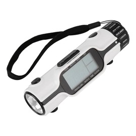 Travel Alarm Clock with LED Torch, Flashlight LED Digital World Time Travel Alarm Clock Thermometer Outdoor, Small and Light, ON/Off Switch, 2 AAA Battery Powered, 5.12 x 1.50 x 1.57in