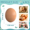 YunKo 6Pcs Wooden Fake Eggs Brown Wood Nest Eggs for