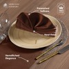 HEIRLOOM COMFORT Brown Cloth Napkins 18x18 Inch, Set of 6-100%