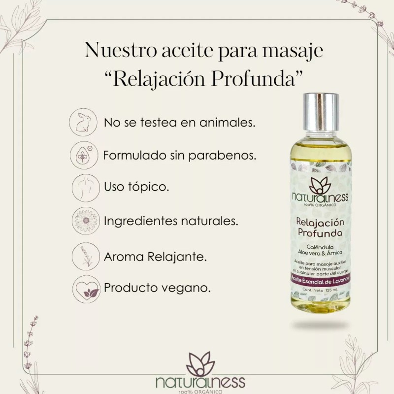 Naturalness Aceite Para Masaje Relajacion Profunda -tamaño 125 Ml
