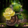 Maikall Rish Solar Garden Turtle Statue with LED Light Decorative