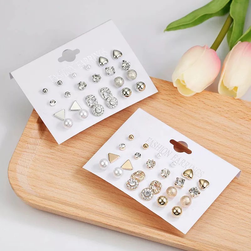 Deluxe Aretes Elegantes Set De 12 Paquete Envío Gratis Moda