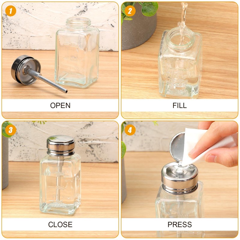 Lallisa 2 Pcs 6 Oz/ 180 ml Clear Pump Dispenser