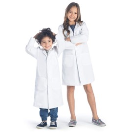 Dr. James Durable Kids Lab Coat with Safety Snap Buttons 2-3 White