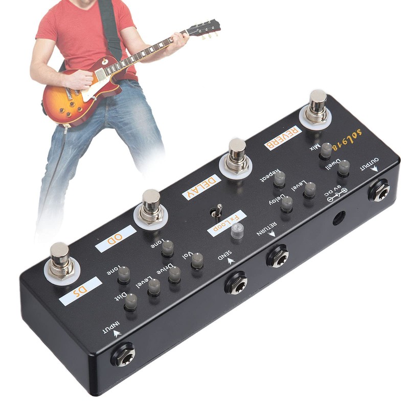 Guitar Multi Effect Pedal Overdrive Delay Reverb Distortion Fx Loop