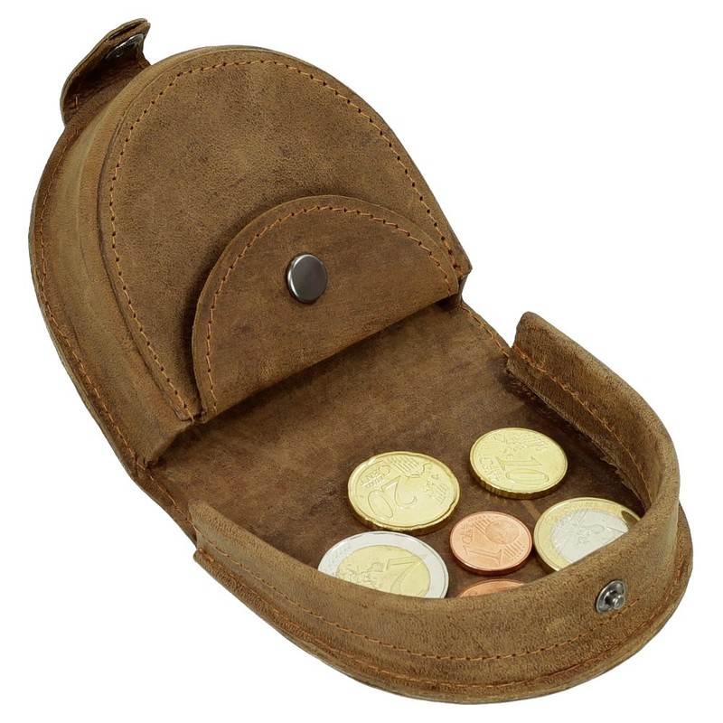 Leather Men's Schütter Coins Wallet Purse Pouring Wallet Purse Cut