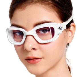 Robee Swimming Goggles, Adult Swim Goggles for Men Women Youth Teenagers, Water Pool Clear Goggles