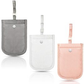 Cartera de Sujetador Latente para Mujer 3 Bolsas de Viaje Encubierta de Bolsillo Secreto para Pasaporte Alijo de Objetos
