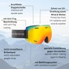 Black Crevice ÖTSCHER Ski Touring Goggles with Case, Ski Touring