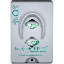 beyondGREEN Dog Poop Waste Park Dispenser - 200 Bag Roll - 8" x 13" - 400 Plant-Based Bags Included