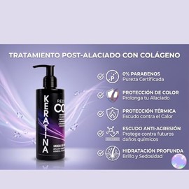 Amaia’ Keratina Post -Alaciado con Keratina y Colágeno | Leave-In Sin Enjuague, Control de Frizz, Hidratación y Brillo | Uso Diario para Cabello Seco 