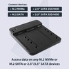 Multi-Function Storage Adapter with Clone, for M.2 NVMe, SATA, SSD,