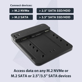 Multi-Function Storage Adapter with Clone, for M.2 NVMe, SATA, SSD, HDD, 2.5", 3.5" SATA (CB-M2SAT-U3)