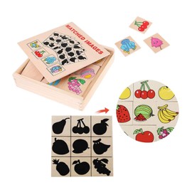 Mfumyy Montessori Shadow Matching Toys,Fruit Recognition Sorter Puzzle fine Motor Educatinal Toy Kids Image Game Toy for Age 3+, Multicolor, S