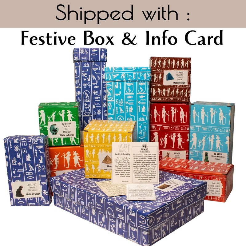 Made in Egypt- Hand Carved Soapstone Scarab - Green -