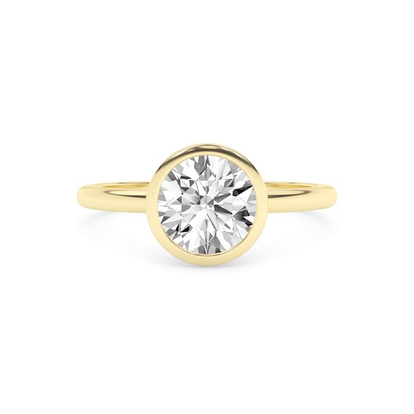 SAVEARTH DIAMONDS 1.00 Carat (ctw) Bezel Set Solitaire Engagement Rings