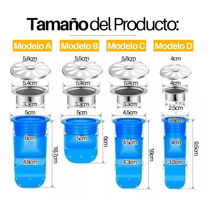 Universo en Linea Válvula Anti Olores, No Retorno Anti Bichos,