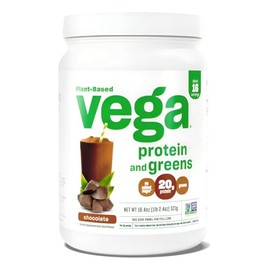 Vega Protein and Greens Protein Powder, Chocolate - 20g Plant Based Protein Plus Veggies, Vegan, Non GMO, Pea Protein for Women and Men, 1.2 lbs (Packaging May Vary) (Pack of 1)