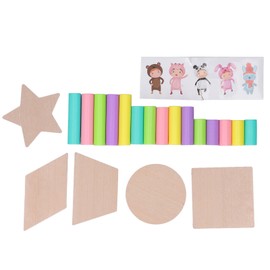 Wooden Tower Stacking Game Wooden Montessori Building Blocks Educational Desktop Games