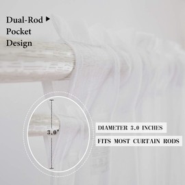 MIULEE Christmas White Sheer Tiers Short Kitchen Curtains 36 inches Length,Linen Textured Semi Sheer Voile Drapes for Small Half Window Bathroom (29" x 36", White, 2 Panels)