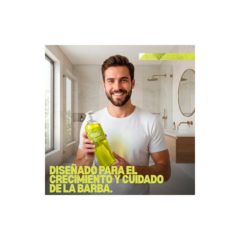 Shampoo Tratamiento Capilar con Tecnología Patentada MinoxidilMax, Crecimiento de Barba