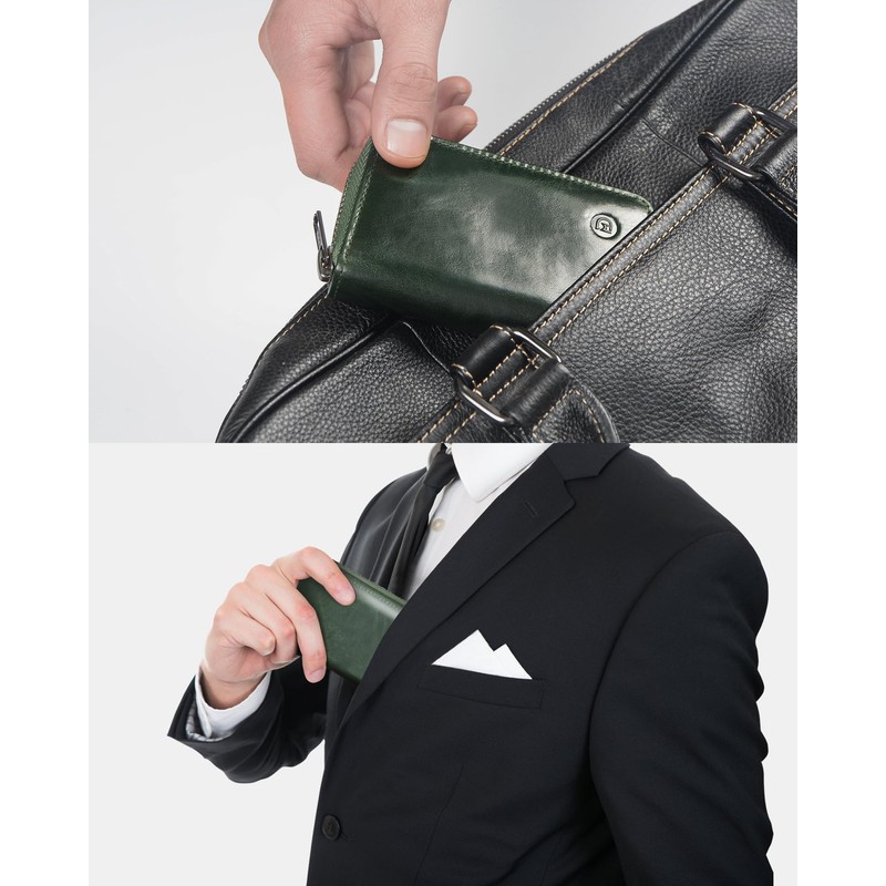 Modiko Men's Credit Card Case, Genuine Leather, Made in Japan,