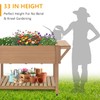 ketive Raised Garden Bed with Lockable Wheels Mobile Elevated Wood