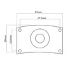Rectangular Curved Jack Plate for Electric Guitar - Black