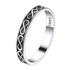 Suplight Infinity Stacking Ring 925 Sterling Silver Thin Thumb Ring