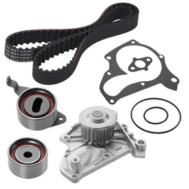 SYKRSS TKT-002 Engine Timing Belt Kit with Water Pump Compatible with Toyota 87-91 Camry 2.0L, 92-01 Camry 2.2L, 87-89 Celica 2.0L, 92-99 Celica 2.2L, 96-00 RAV4 2.0L, 99-01 Solara 2.2L
