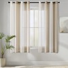 MIULEE Striped Transparent Curtains with Eyelets, Voile Curtains Living Room