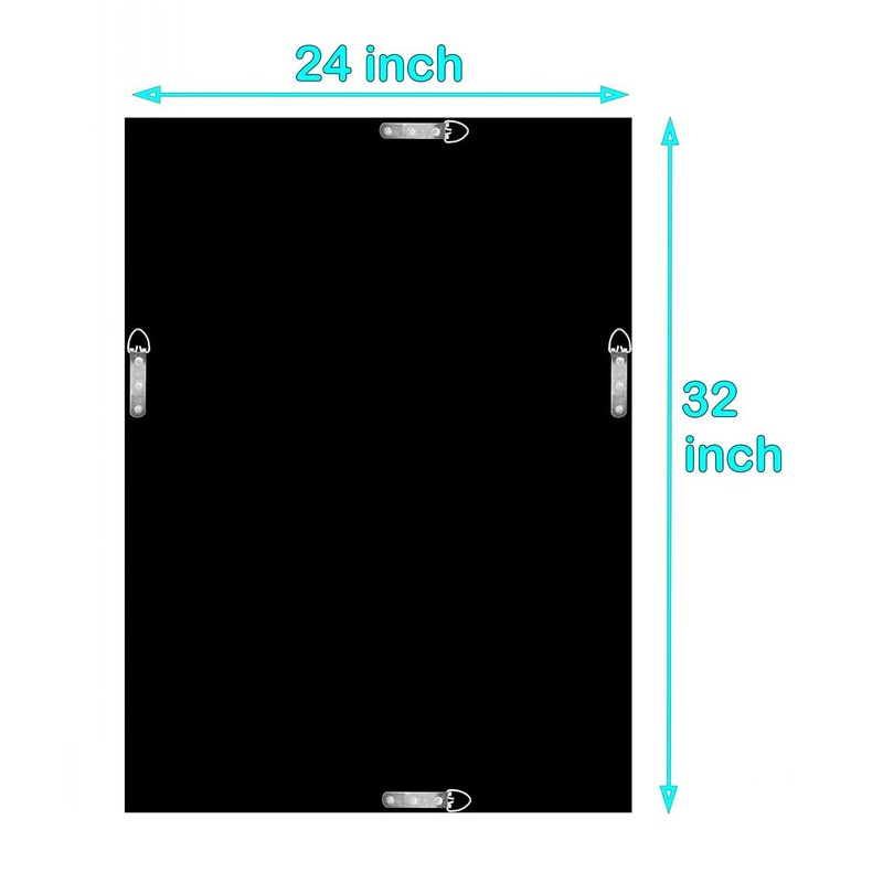 QMDECOR Crystal Crush Diamond Rectangle Silver Mirror for Wall Decoration