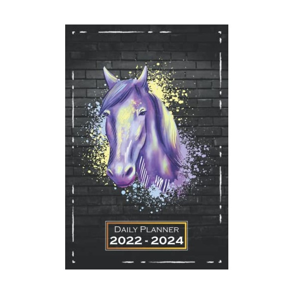 2022-2024 Daily Planner: Colorful, Horse | 6x9 | From July