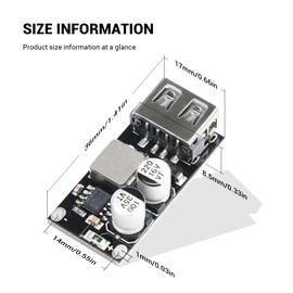 YIMATEECO DC-DC USB Buck Converter,4pcs 6-32V 12V 24V to 5V USB Buck Module Power Supply QC 3.0 Fast Charging Board Voltage Regulator Transformer Board