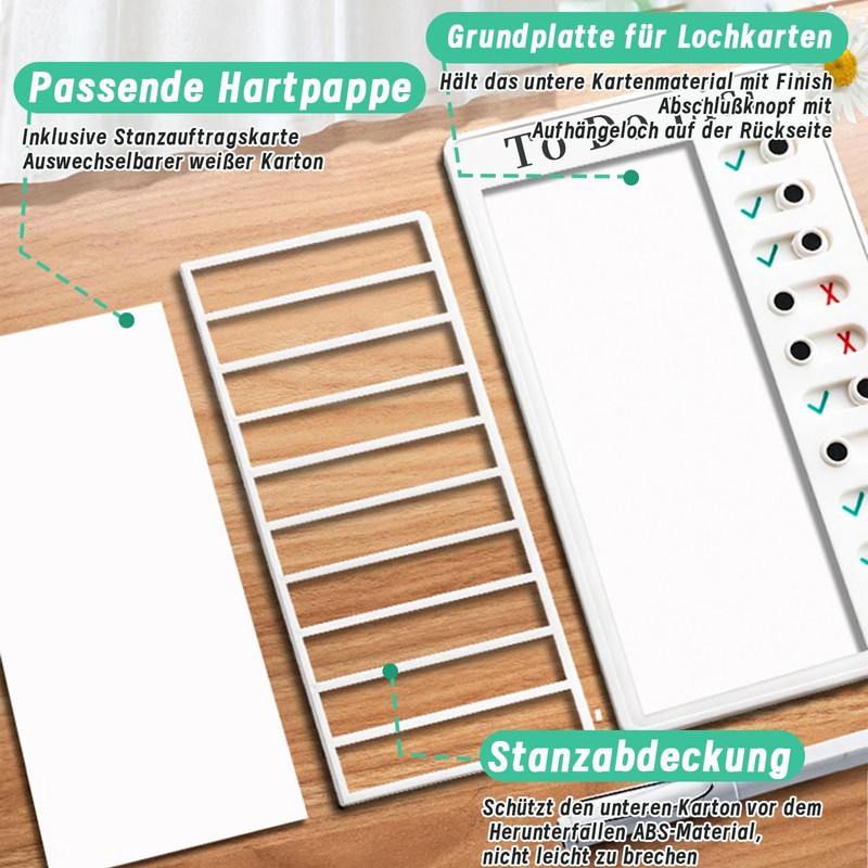 Diffaxy Pack of 2 Checklist Boards, Portable To Do List