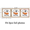 ORIVAN 5x5 Triple Picture Frame Hinged 3 Photos Folding Photo