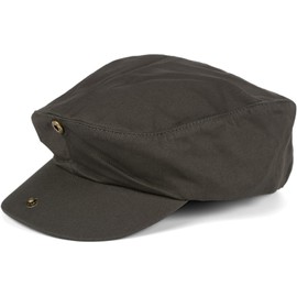styleBREAKER Unisex Convertible Cap Plain Flat Cap Velcro Adjustable Newsboy Cap Peaked Cap 04023004, darkgray