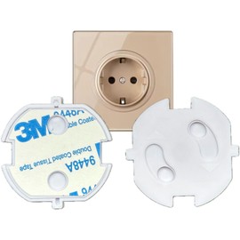 Pack of 5, 10, 15 or 20 Child Safety Locks for Sockets, Socket Lock with Twist Mechanism, Protection for Babies & Children, Socket Protection for Schuko Sockets (Pack of 15)