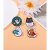 Cute Cat Enamel Lapel Pins Set,Creative Cat Enamel Pins for