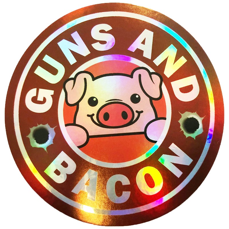 Reflective Guns and Bacon 2A Second Amendment Gun Rights NRA